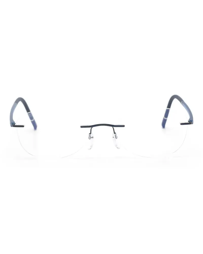 Silhouette rimless oval glasses - Blau Blau
