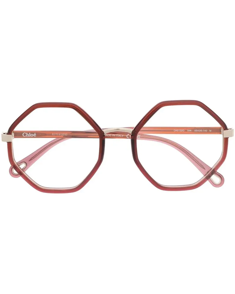 Chloé Brille mit sechseckigem Gestell - Braun Braun