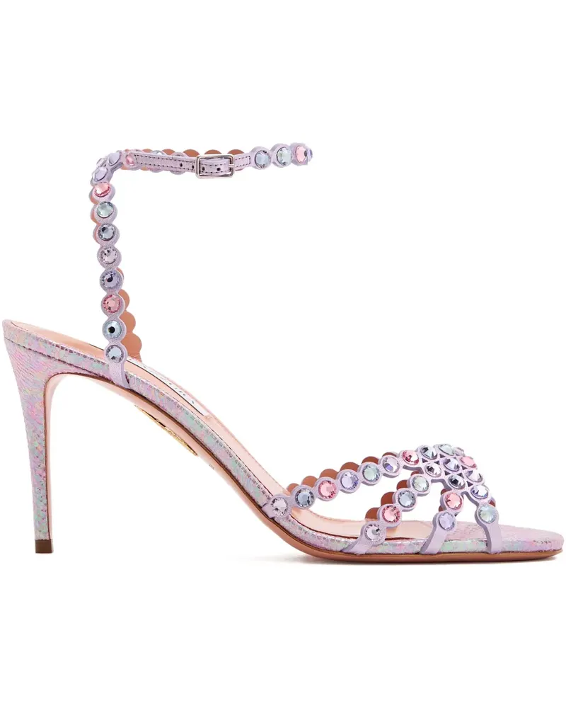 Aquazzura Tequila Sandalen mit Kristallverzierung 85mm - Violett Violett