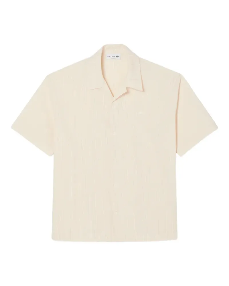 Lacoste striped seersucker shirt - Nude Nude
