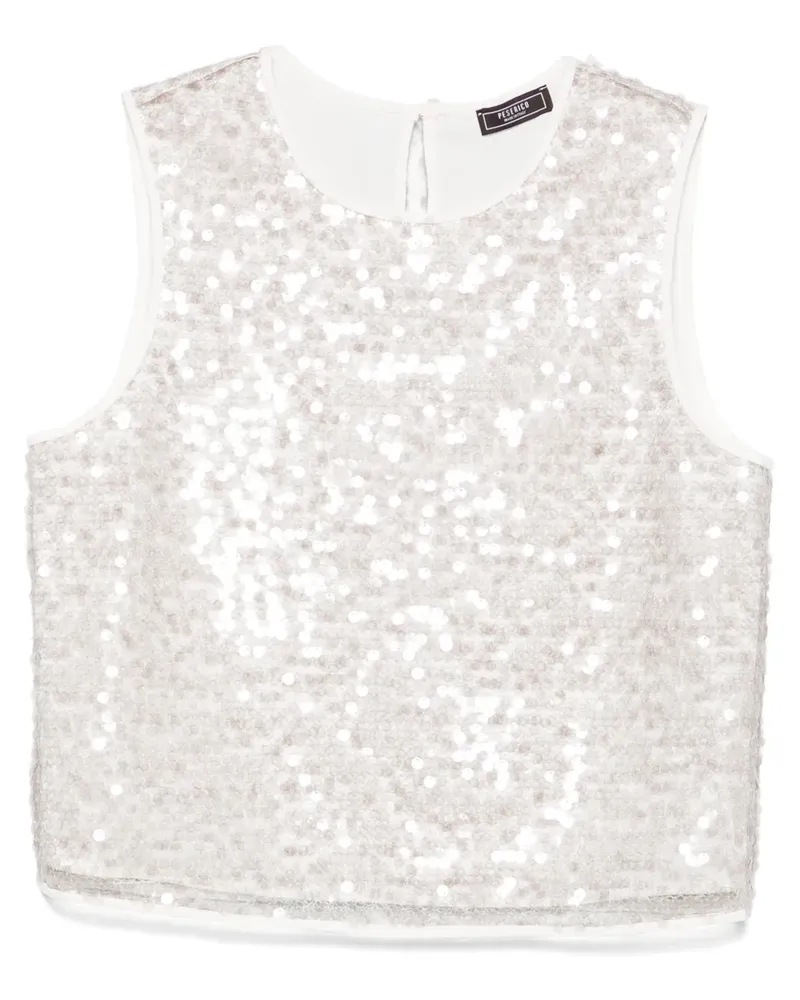 Peserico Tanktop mit Pailletten - Nude Nude