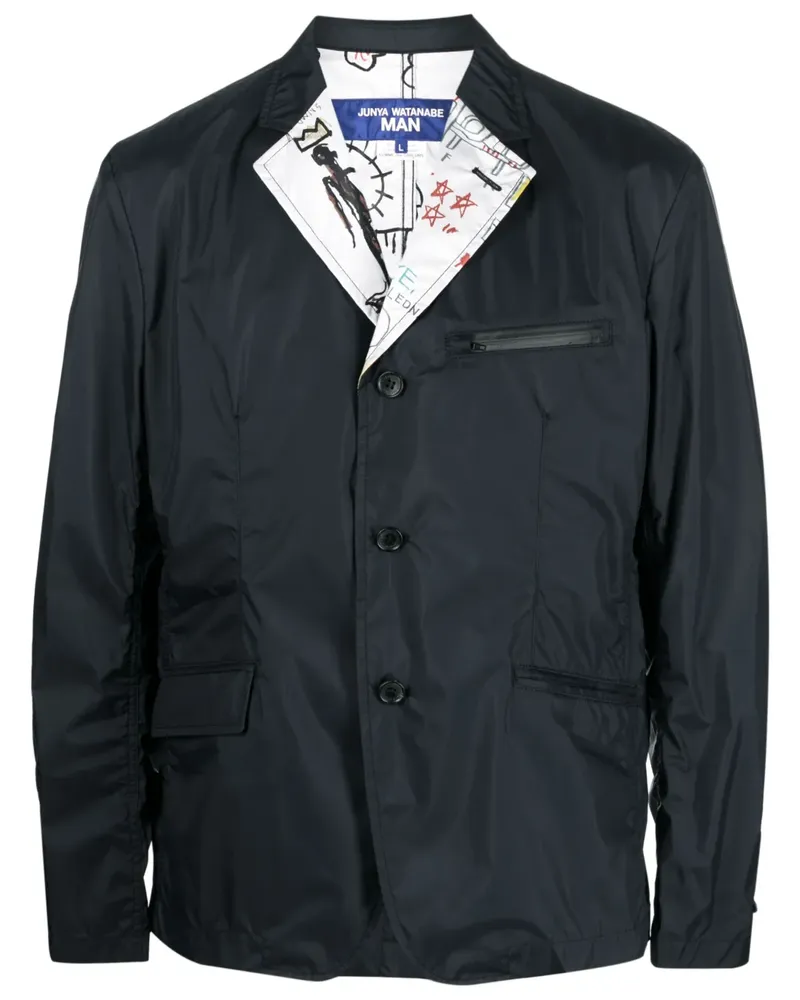 Junya Watanabe Sakko mit Zeichnungs-Print - Schwarz Schwarz