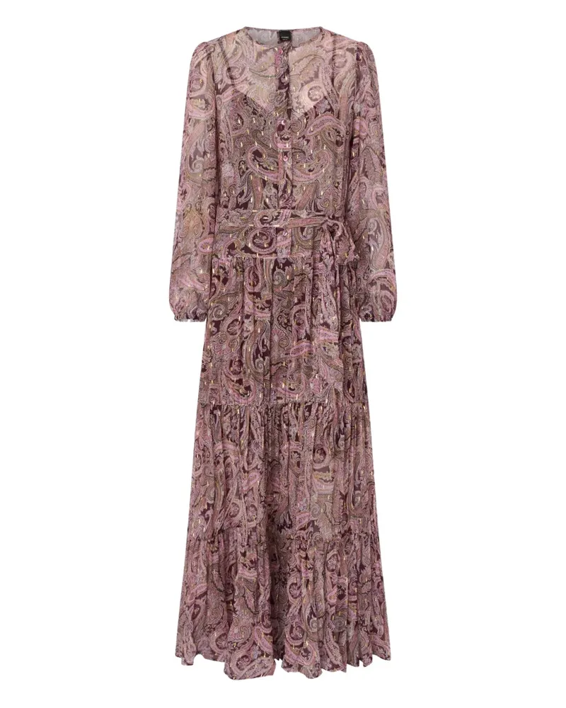 Pinko Maxikleid mit Print - Rosa Rosa