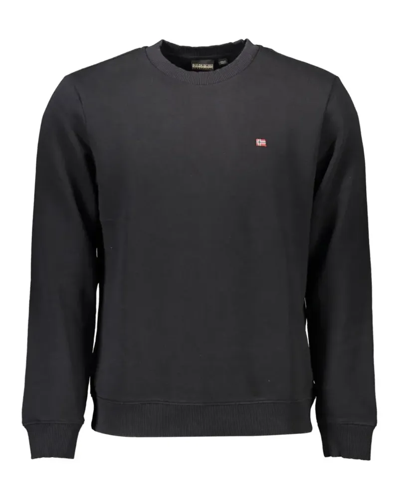 Napapijri logo-patch crew-neck sweatshirt - Schwarz Schwarz