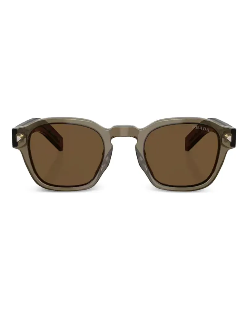 Prada Transparente Sonnenbrille mit rundem Gestell - Braun Braun