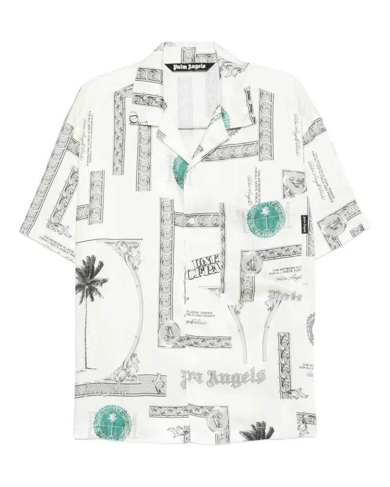 Palm Angels Hemd mit grafischem Print - Weiß Weiß