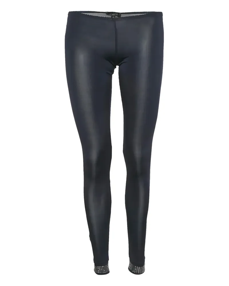 Elisabetta Franchi studded-hem leggings - Blau Blau