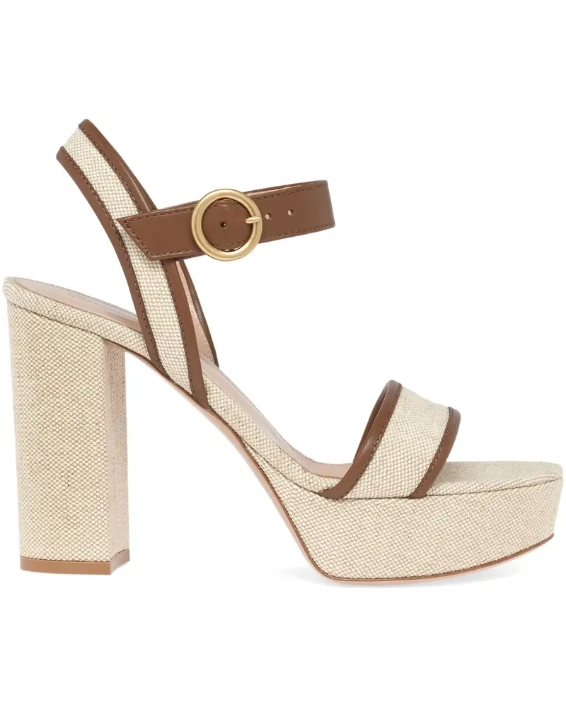 Gianvito Rossi Milos Plateau-Sandalen mit Absatz - Nude Nude