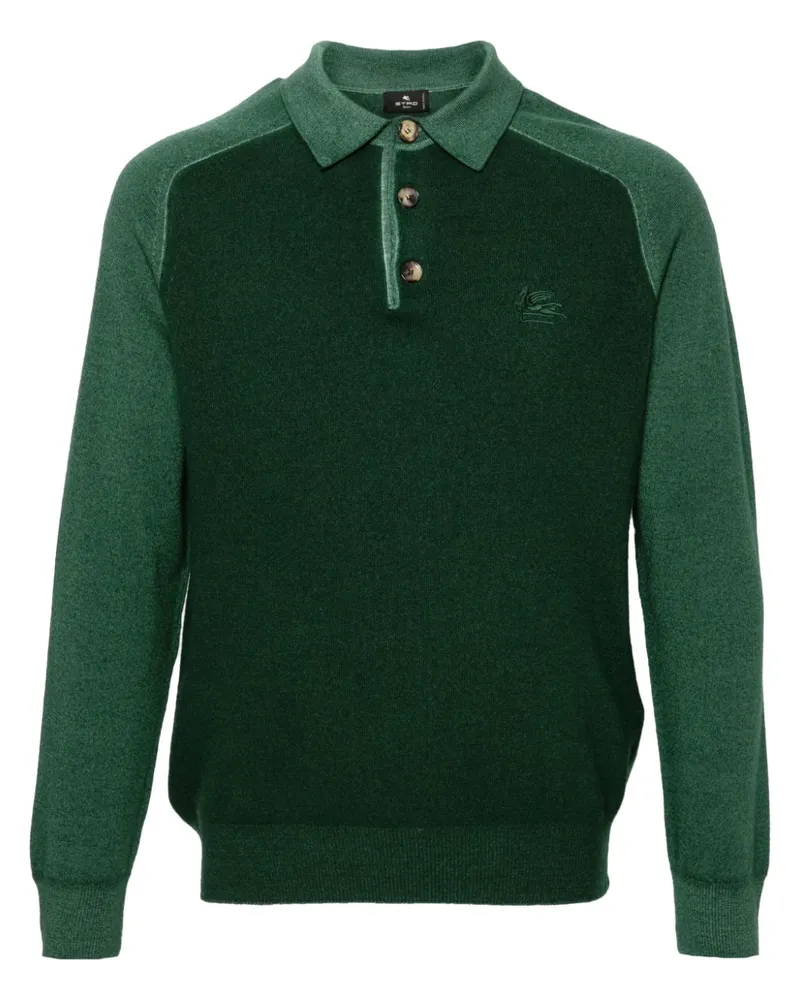 Etro Pullover mit Pegaso-Stickerei - Grün Grün