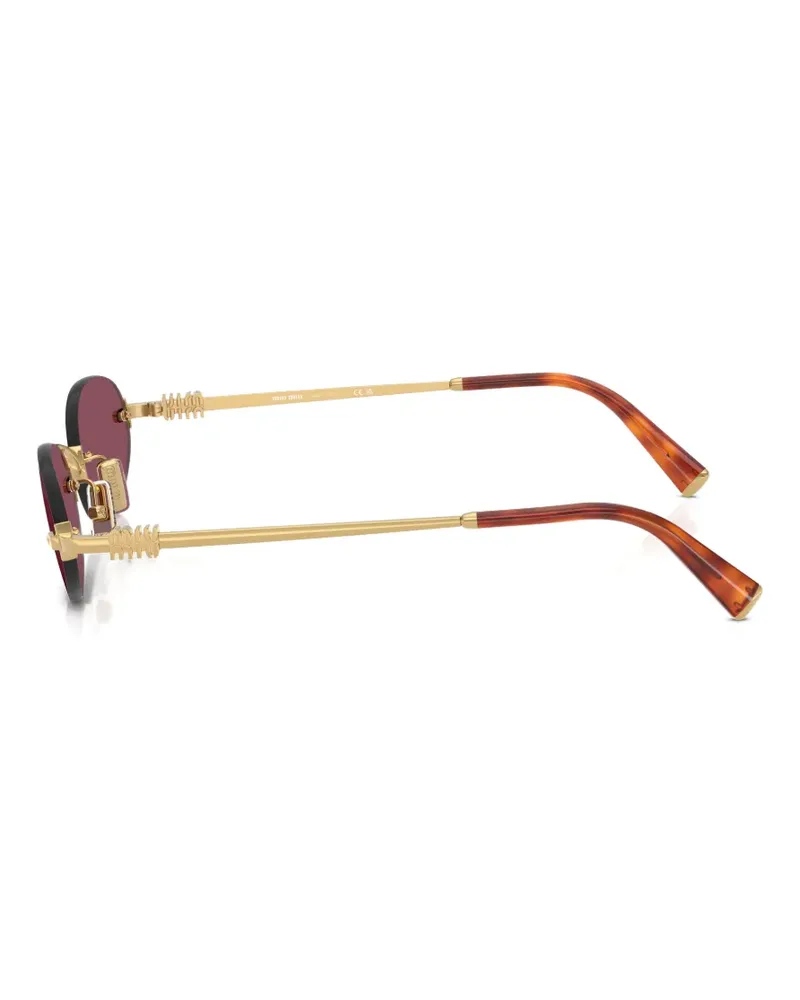 Miu Miu oval-frame sunglasses - Gold Gold