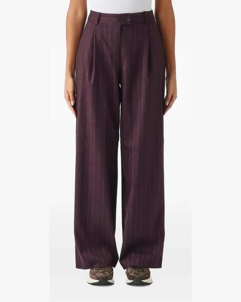 NENETTE Epicor pinstripe wide-leg trousers - Rot Rot