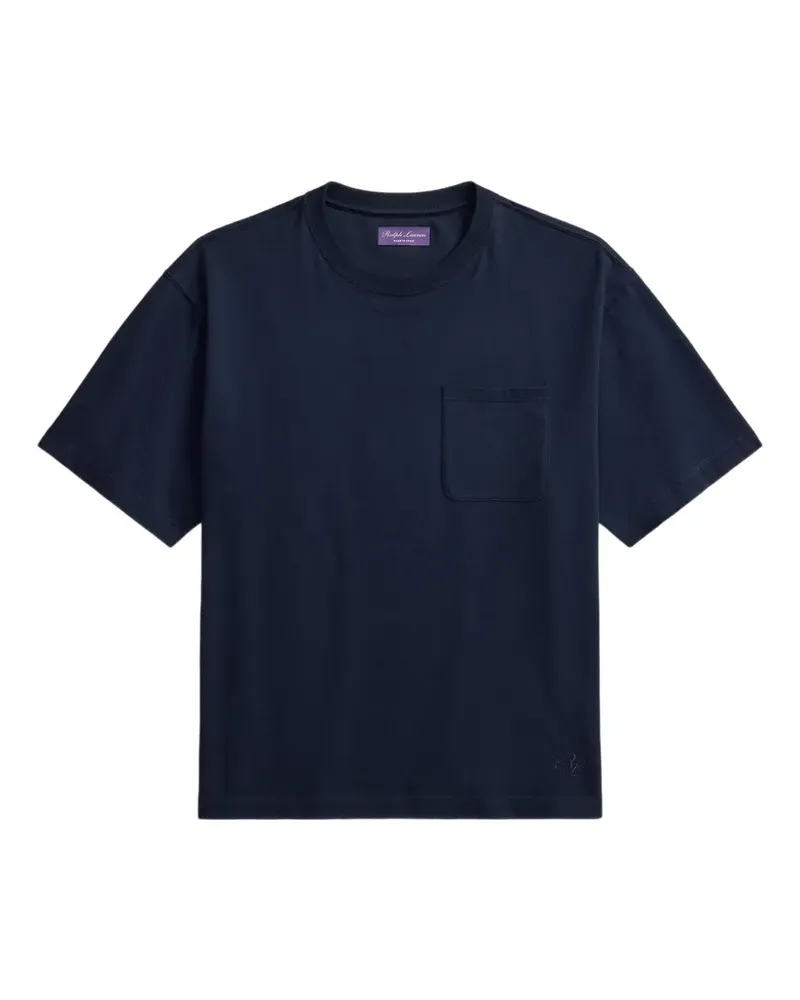Ralph Lauren T-Shirt mit bestickter Tasche - Blau Blau