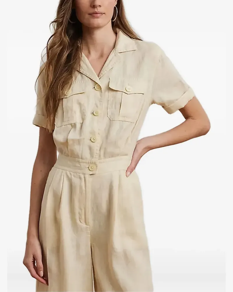 Ralph Lauren Bestickter Jumpsuit - Nude Nude