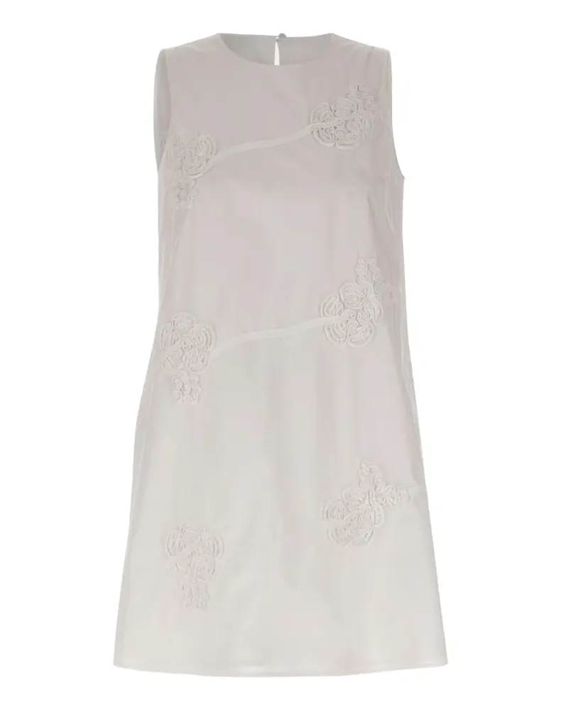 MARELLA floral-embroidered mini dress - Weiß Weiß