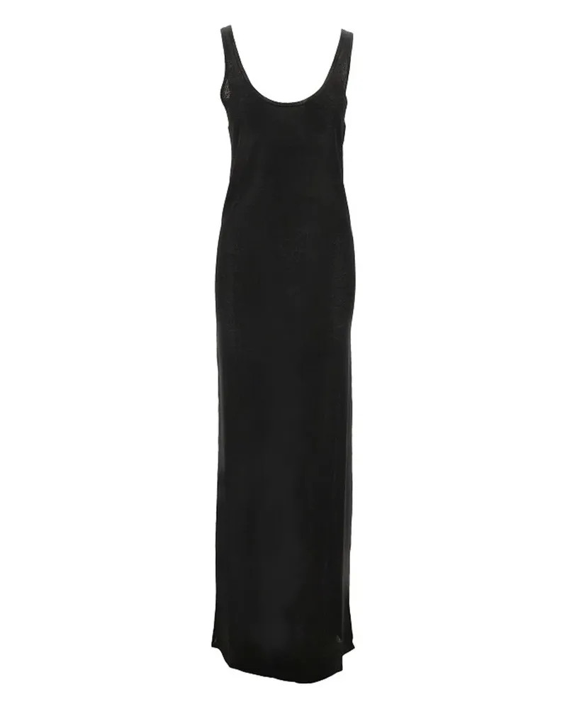 Saint Laurent Maxikleid mit U-Ausschnitt - Schwarz Schwarz
