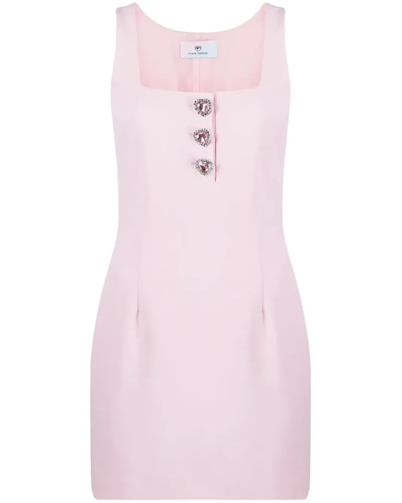 Chiara Ferragni Minikleid mit Herzknöpfen - Rosa Rosa