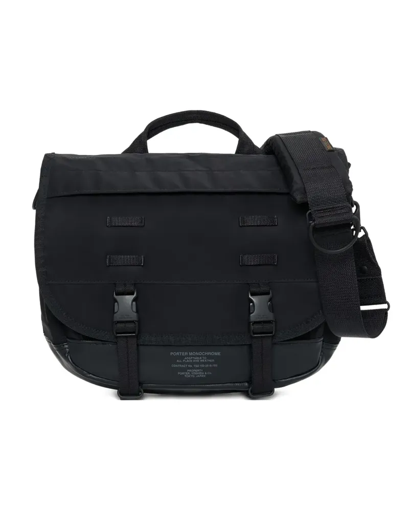 PORTER-YOSHIDA & CO Kuriertasche mit Schnallen - Schwarz Schwarz