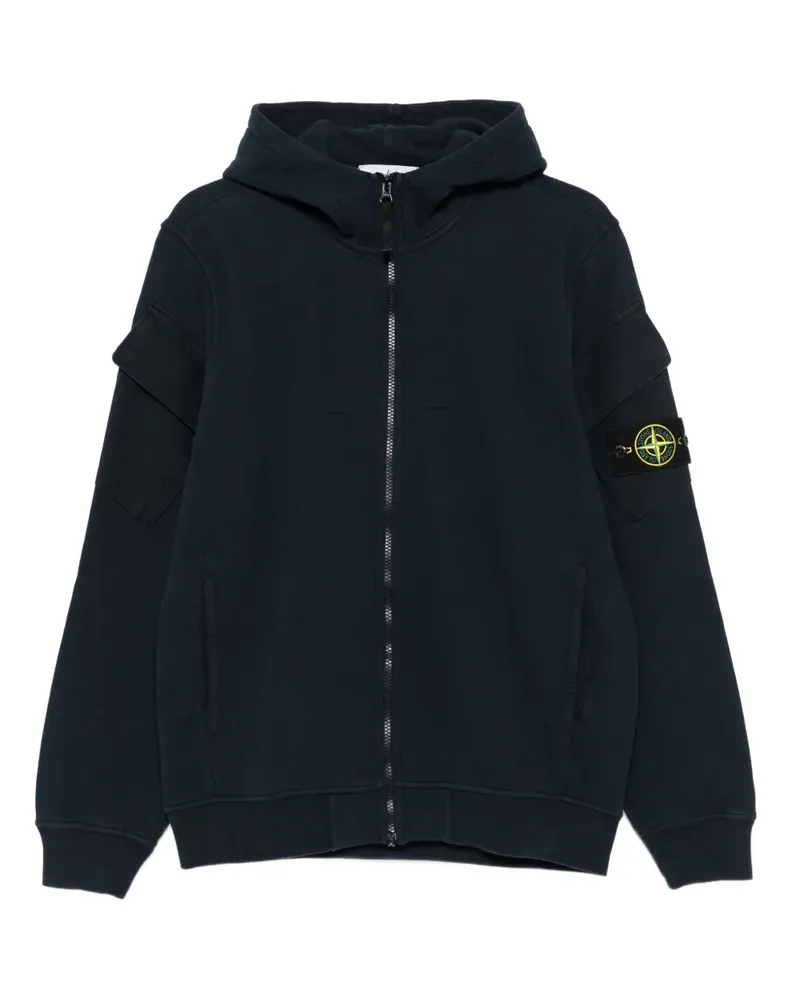 Stone Island 6100021 Kapuzenjacke mit Reißverschluss - Blau Blau