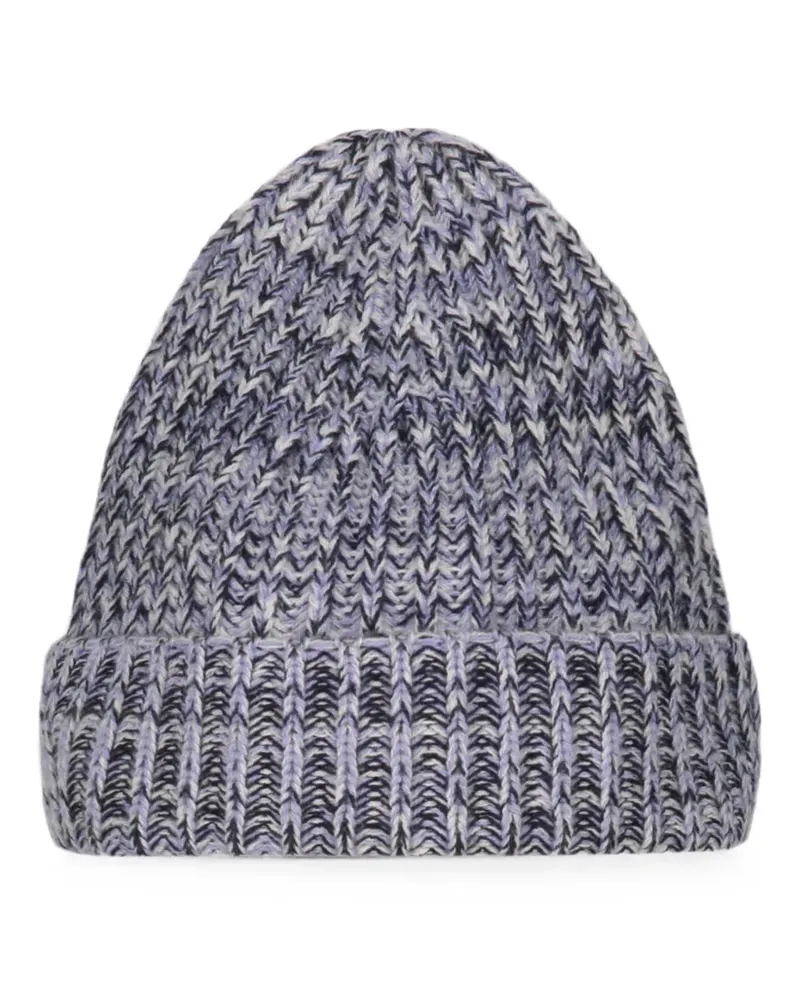 Malo ribbed-knit cashmere beanie hat - Violett Violett