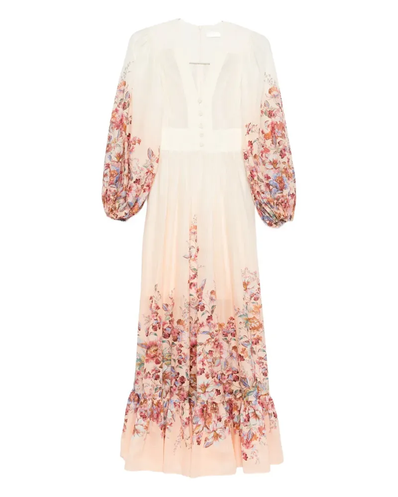 Zimmermann floral button maxi dress - Nude Nude
