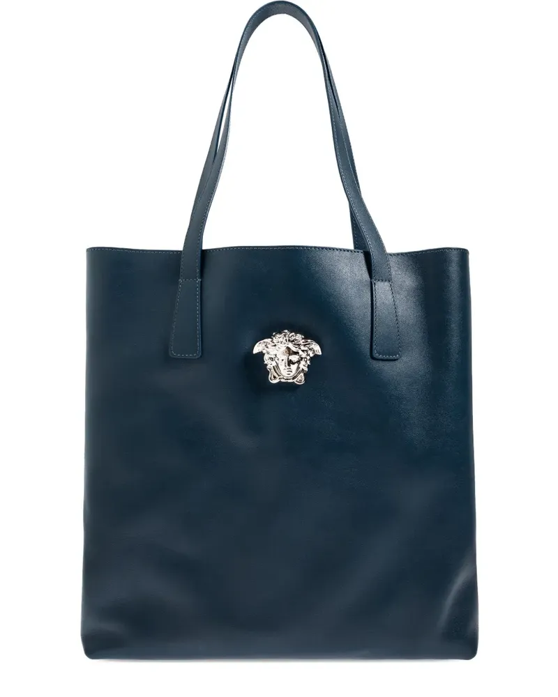 Versace La Medusa leather tote bag - Blau Blau