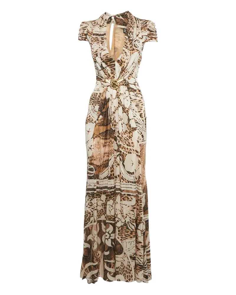Roberto Cavalli Maxikleid mit Falten - Nude Nude