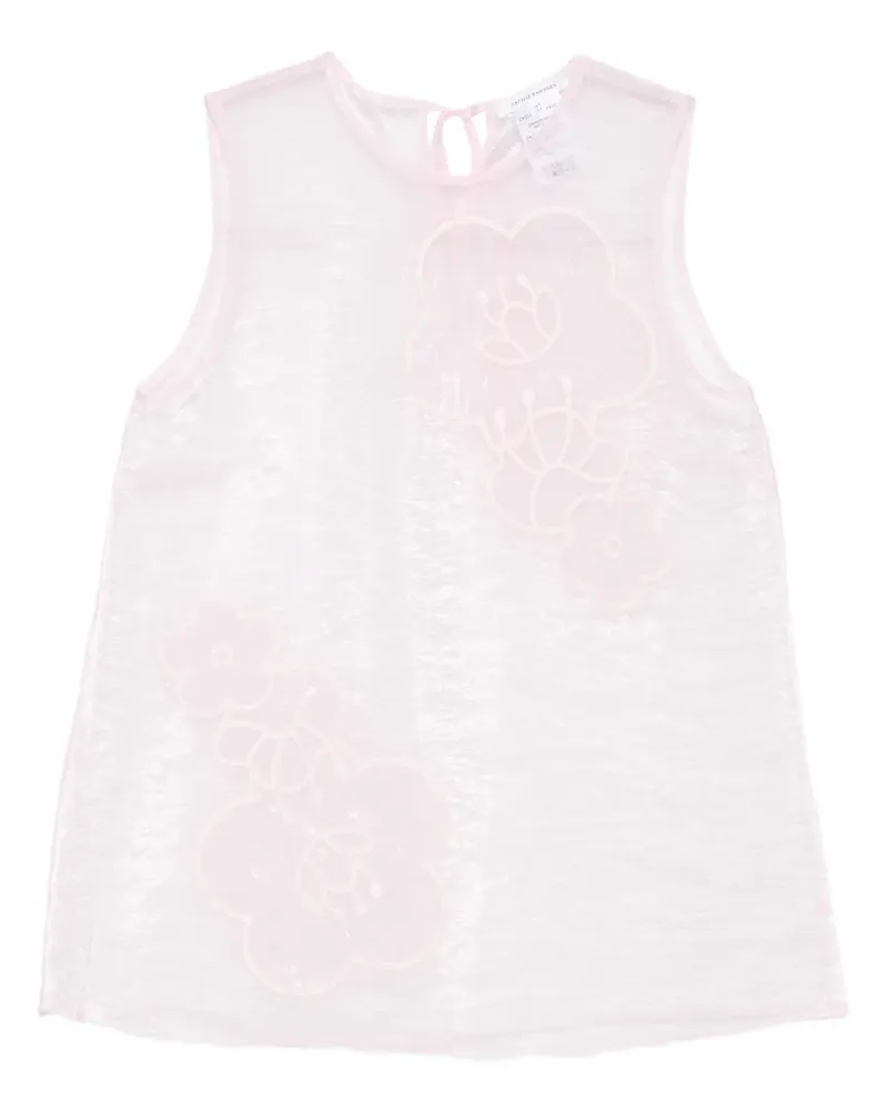 Cecilie Bahnsen Top mit Blumenverzierung - Rosa Rosa