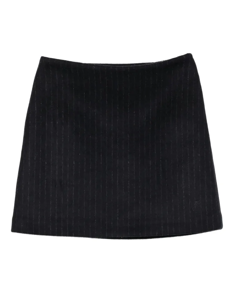 A.P.C. pinstripe-pattern wool mini skirt - Blau Blau