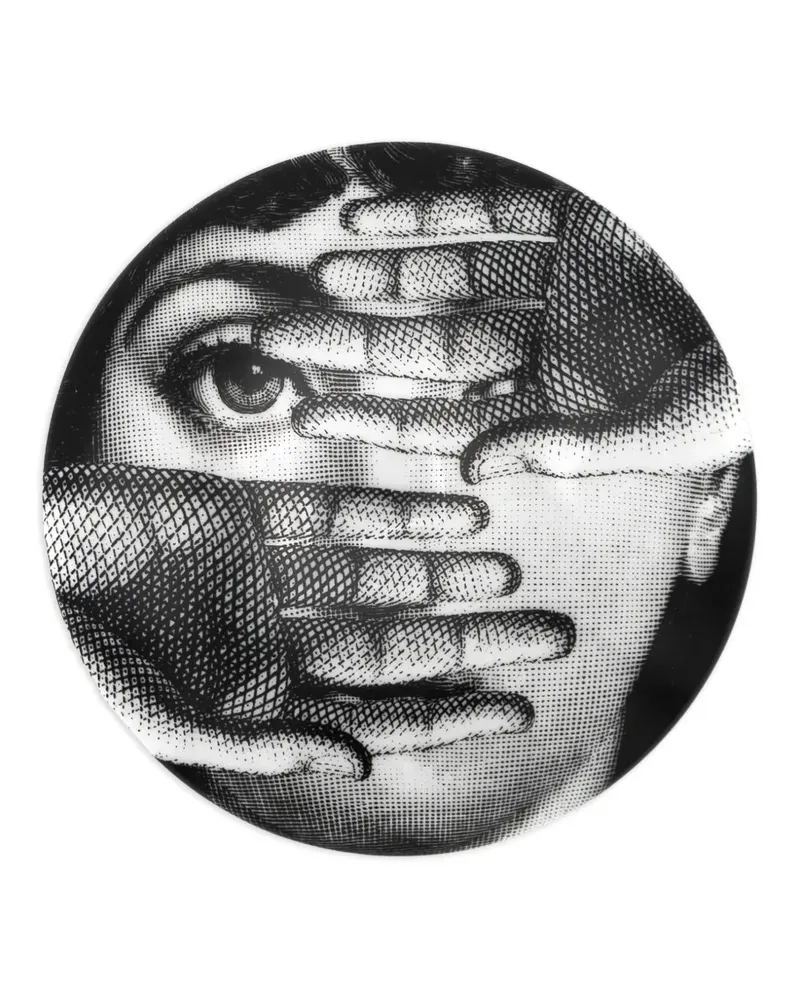 Fornasetti Tema e Variazioni 154 plate - Schwarz Schwarz