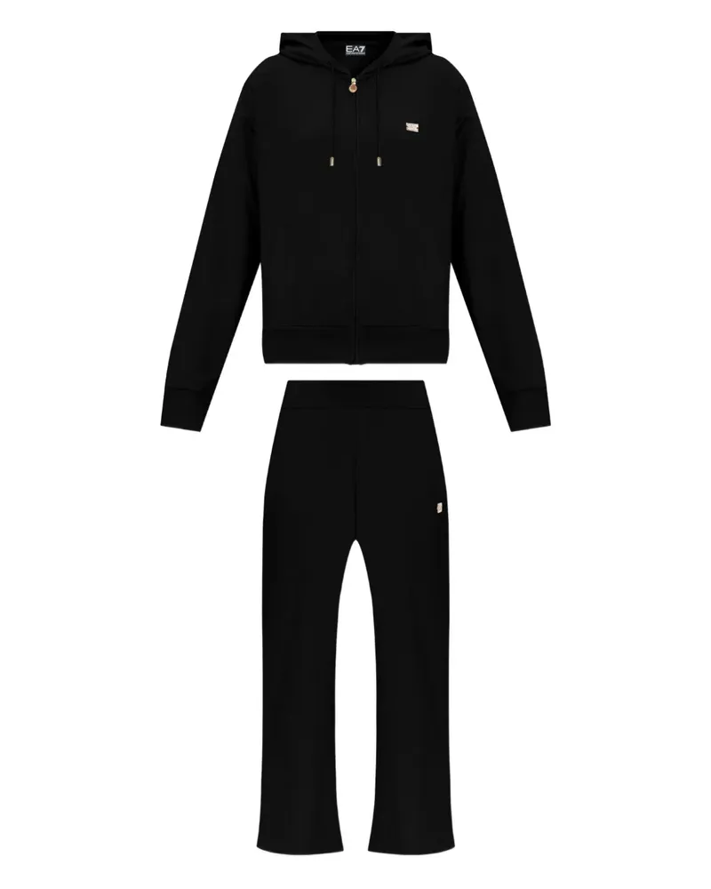 EA7 Jogginganzug mit Logo-Schild - Schwarz Schwarz