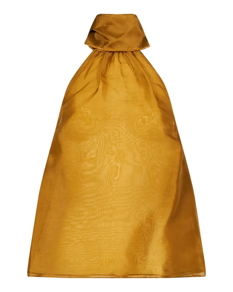 Retrofête Semi-transparentes Neckholder-Top - Gelb Gelb