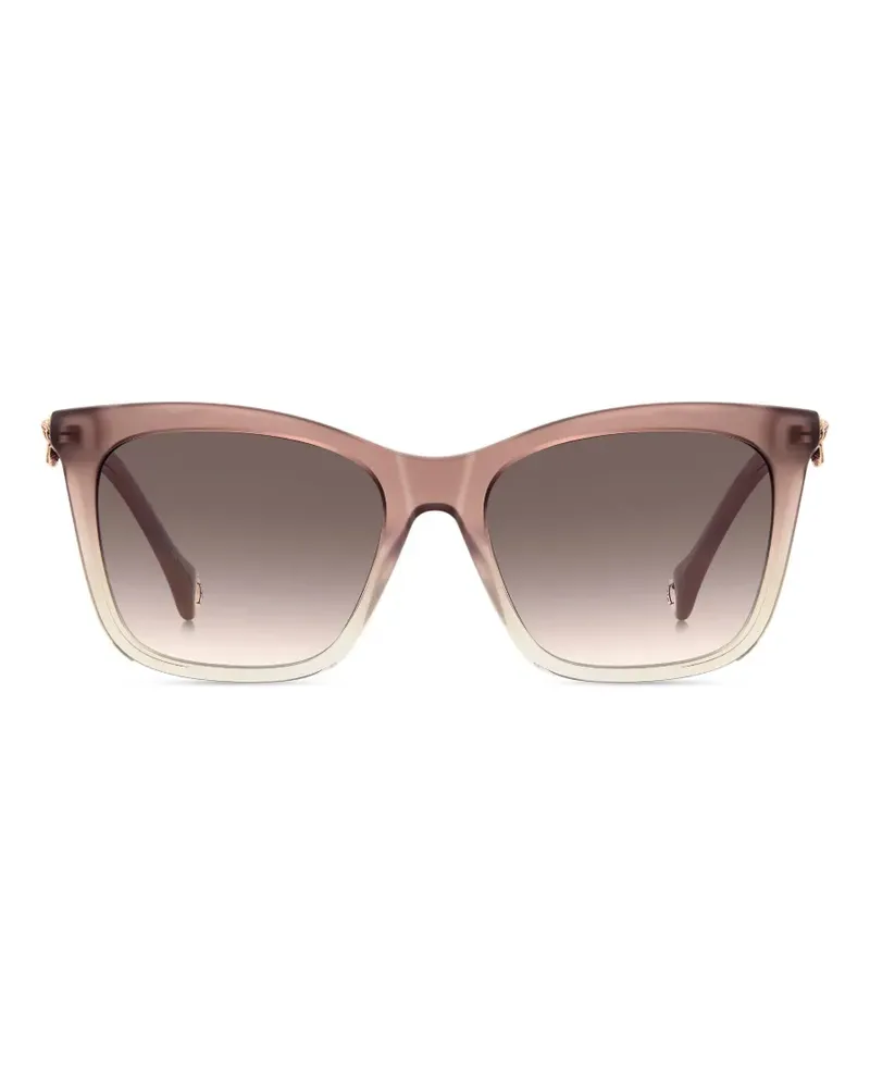 Carolina Herrera New York Sonnenbrille mit geometrischem Gestell - Braun Braun