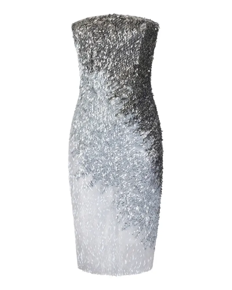Elisabetta Franchi Kleid aus Metallic-Tüll - Nude Nude