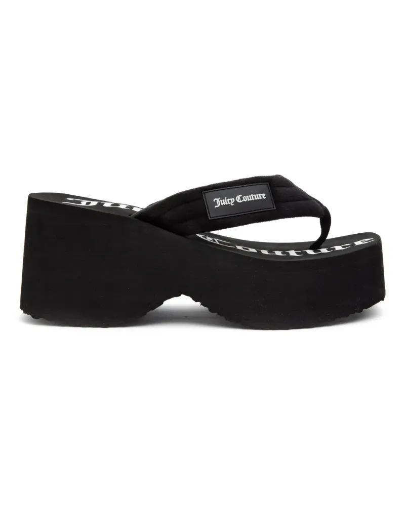 Juicy Couture Flip-Flops mit Plateau - Schwarz Schwarz