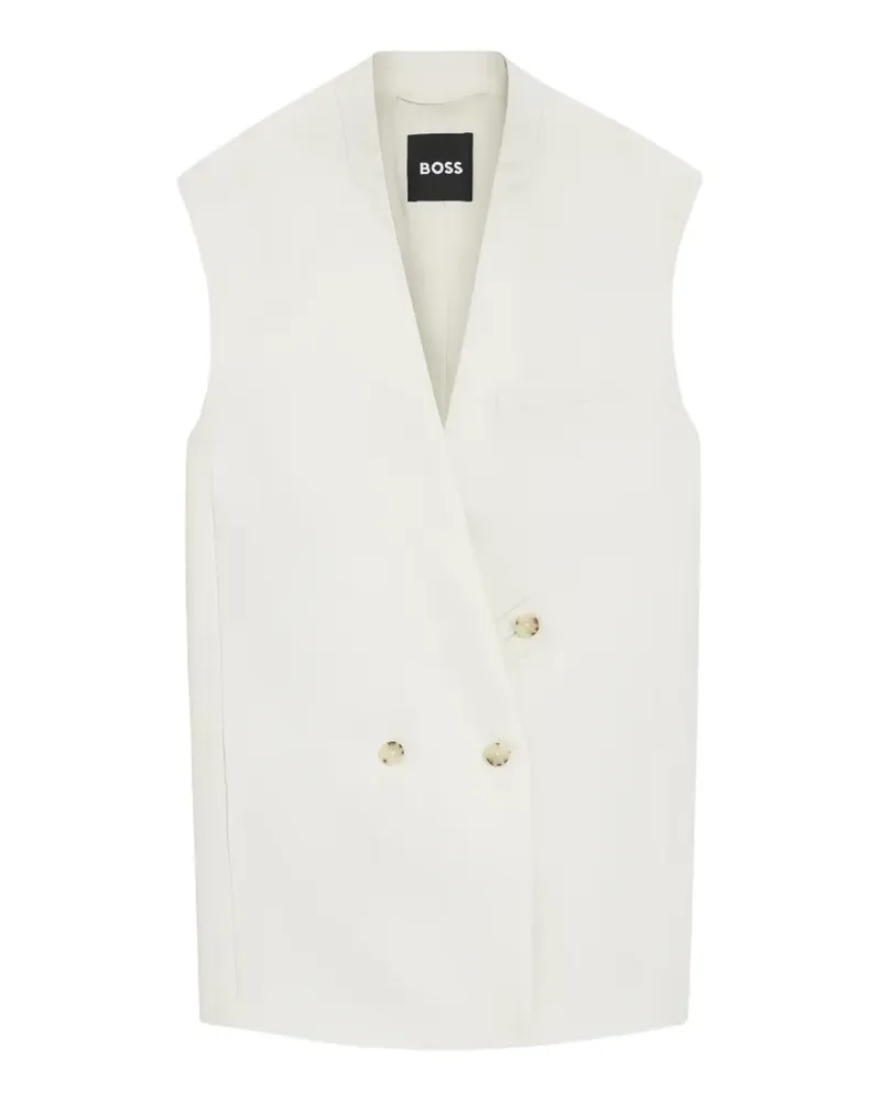 HUGO BOSS double-breasted sleeveless waistcoat - Nude Nude
