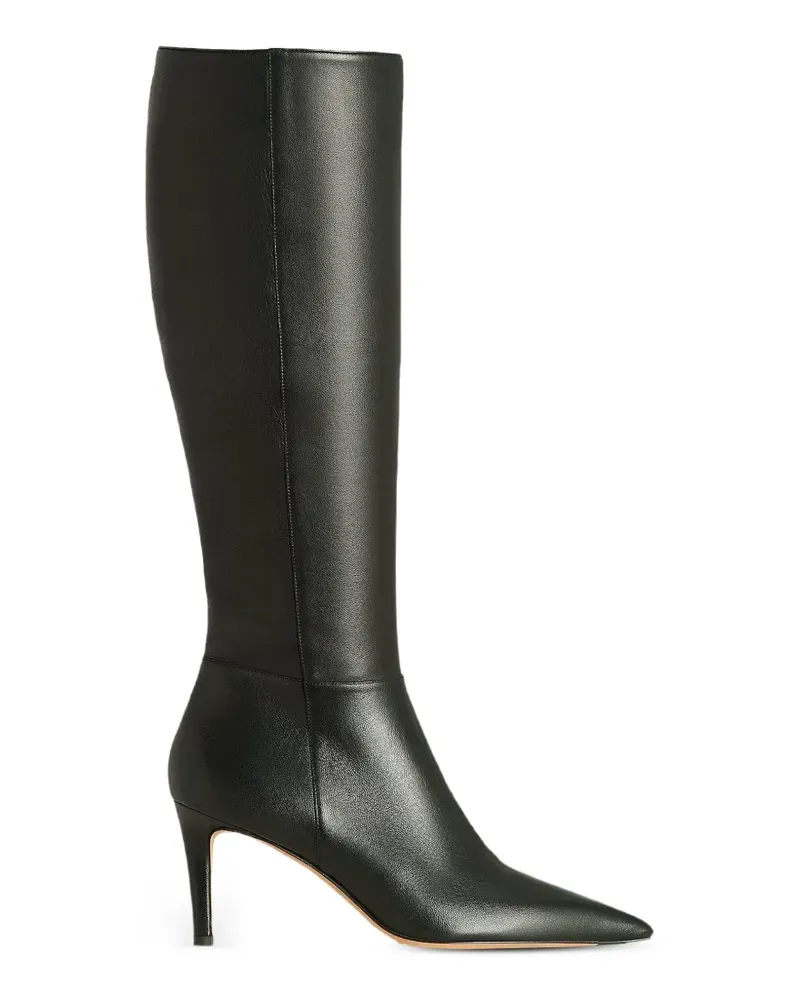 Kiton Kniehohe Stiefel mit spitzer Kappe - Schwarz Schwarz