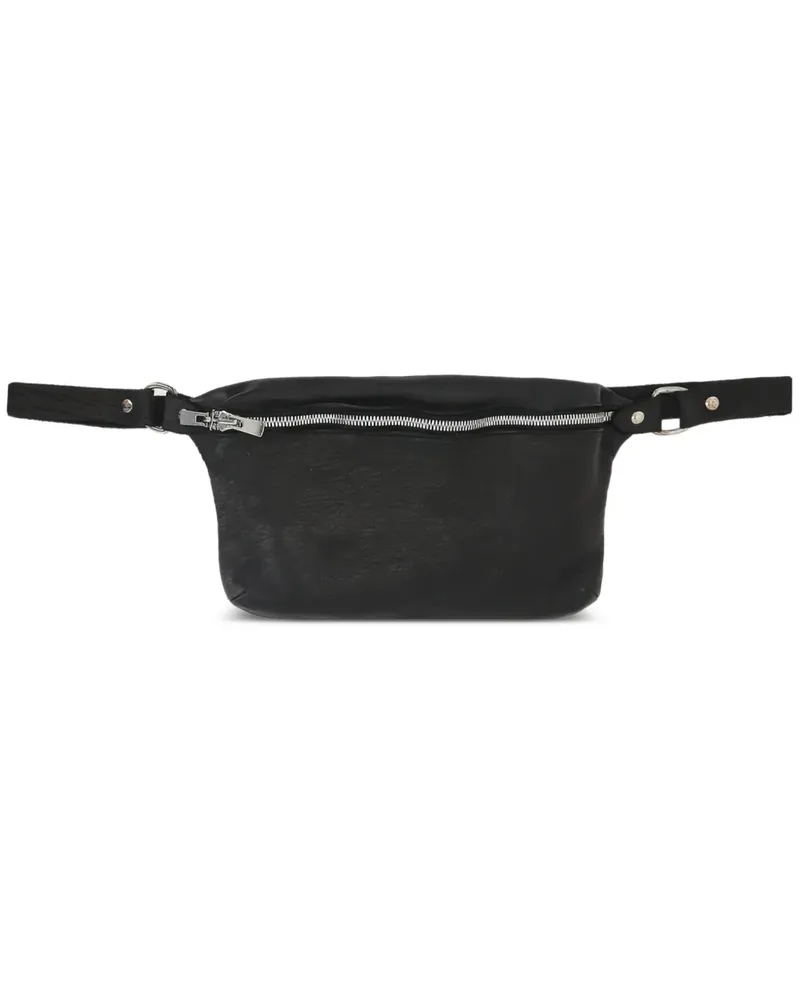 GUIDI Gürteltasche im Layering-Look - Schwarz Schwarz