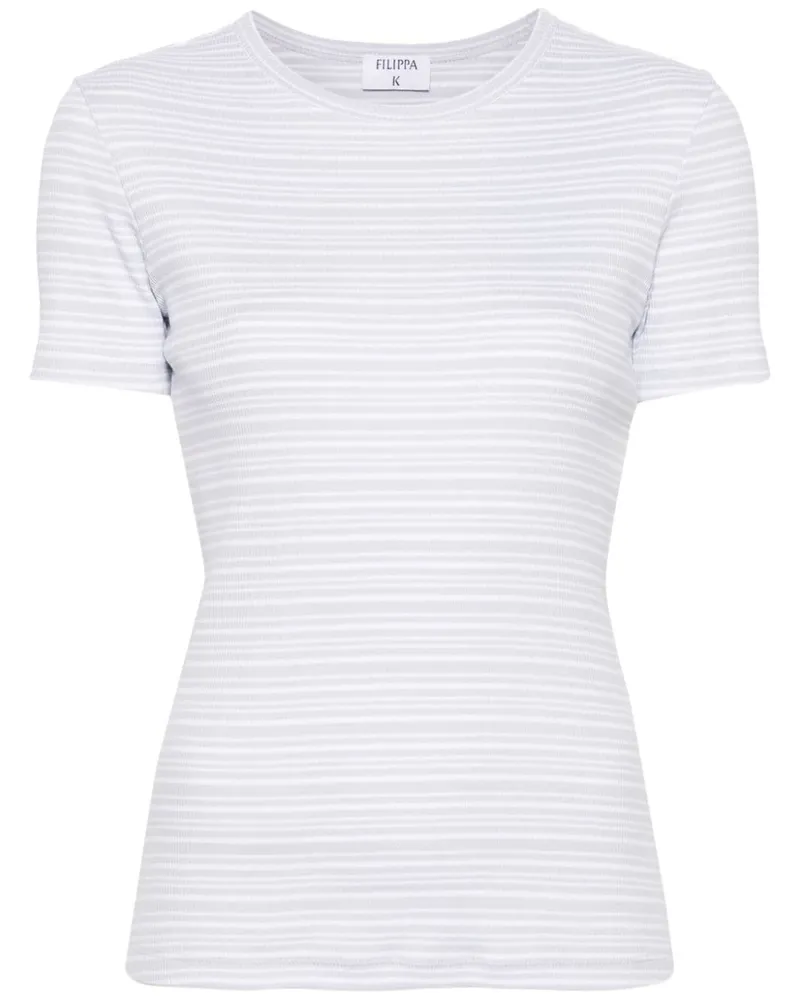Filippa K Geripptes T-Shirt mit Streifen - Blau Blau