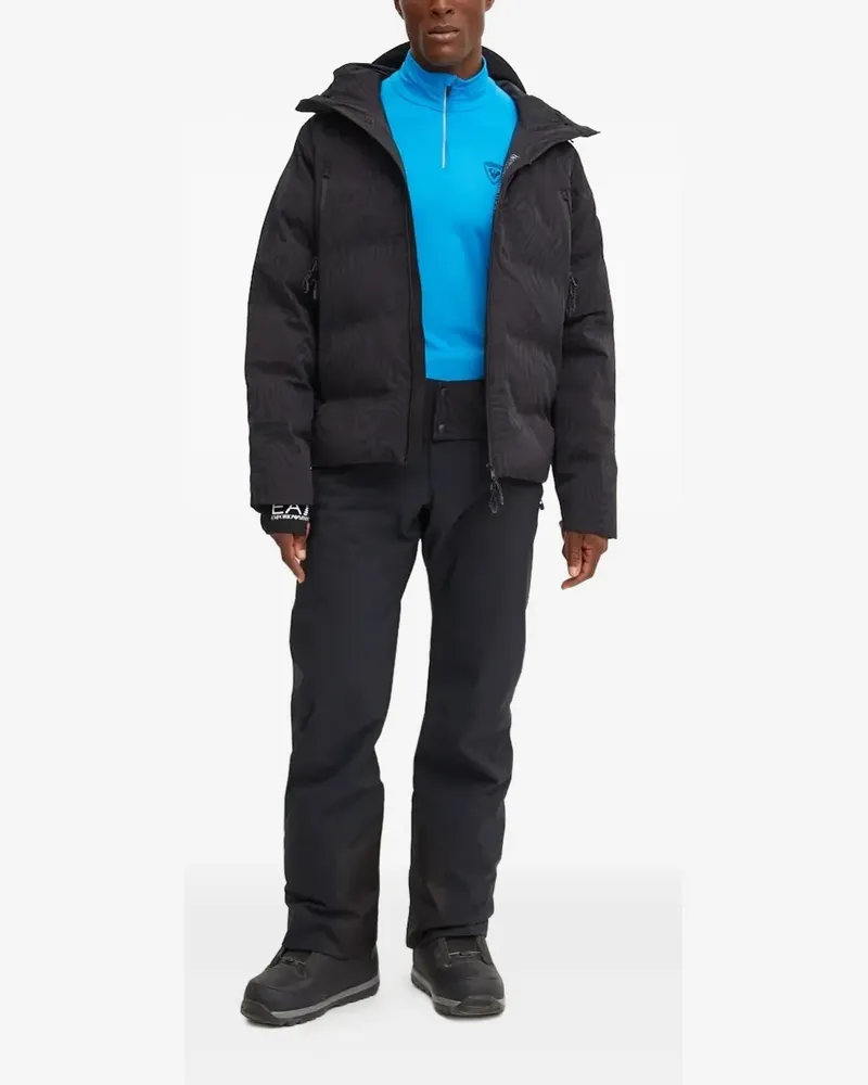 EA7 Skijacke mit Wellenmuster - Schwarz Schwarz
