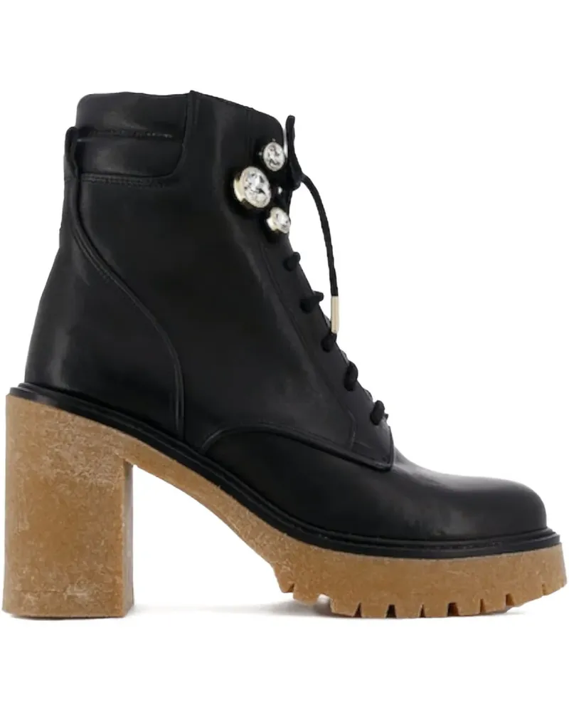 Sophia Webster 85mm Zadie crystal-embellished lace-up boots - Schwarz Schwarz