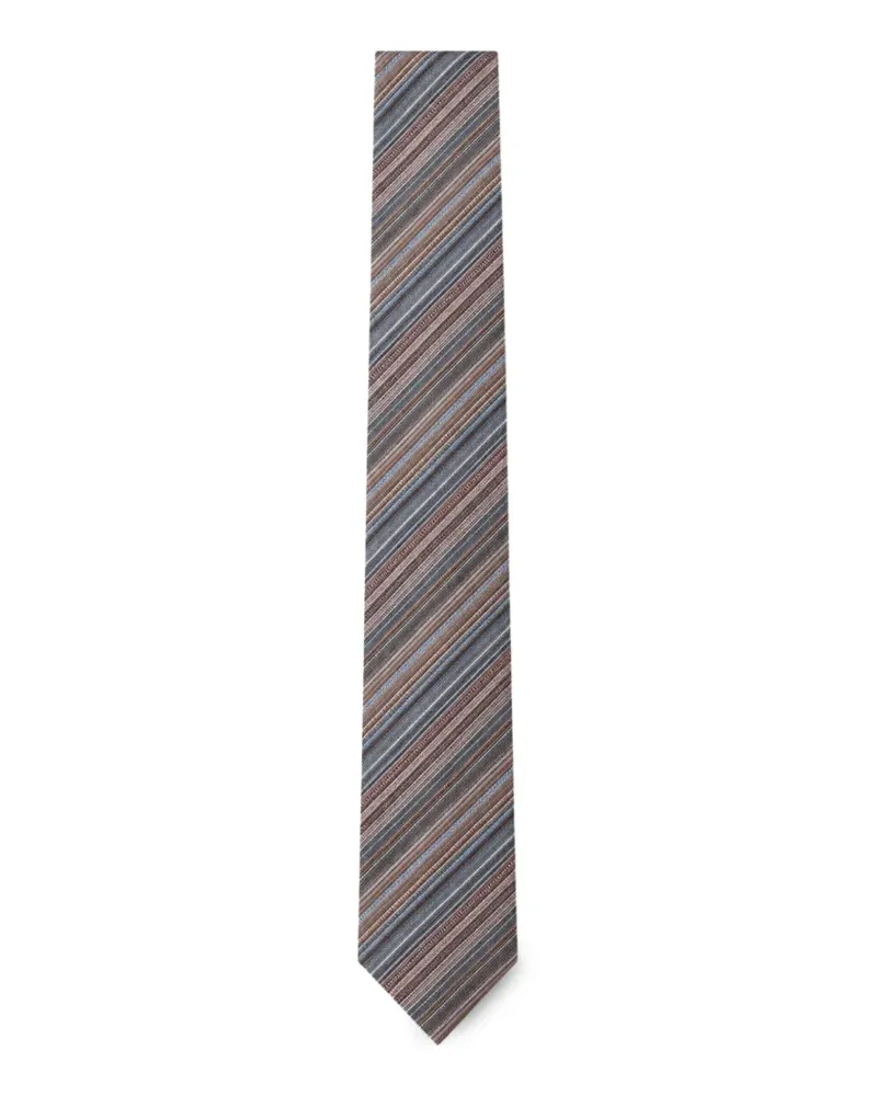 Missoni Seidenkrawatte mit diagonalen Streifen - Braun Braun