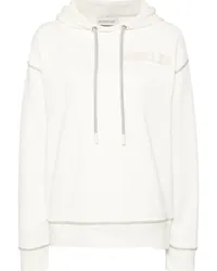 Moncler Hoodie mit Logo-Stickerei Nude