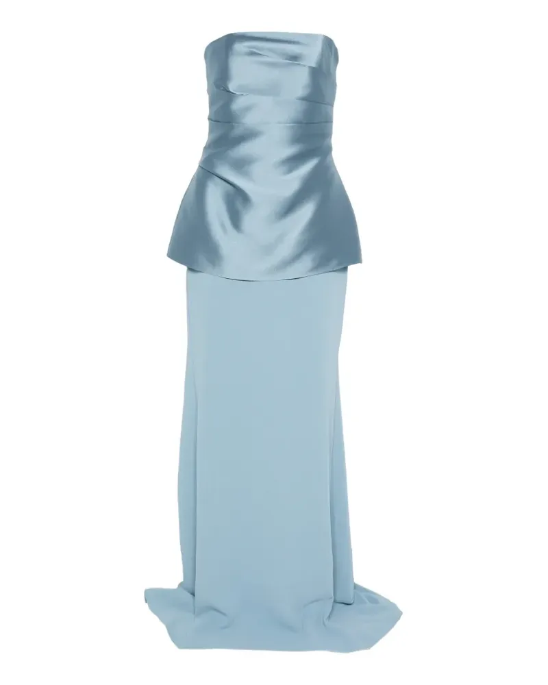 Solace London Schulterfreies Alia Maxikleid - Blau Blau