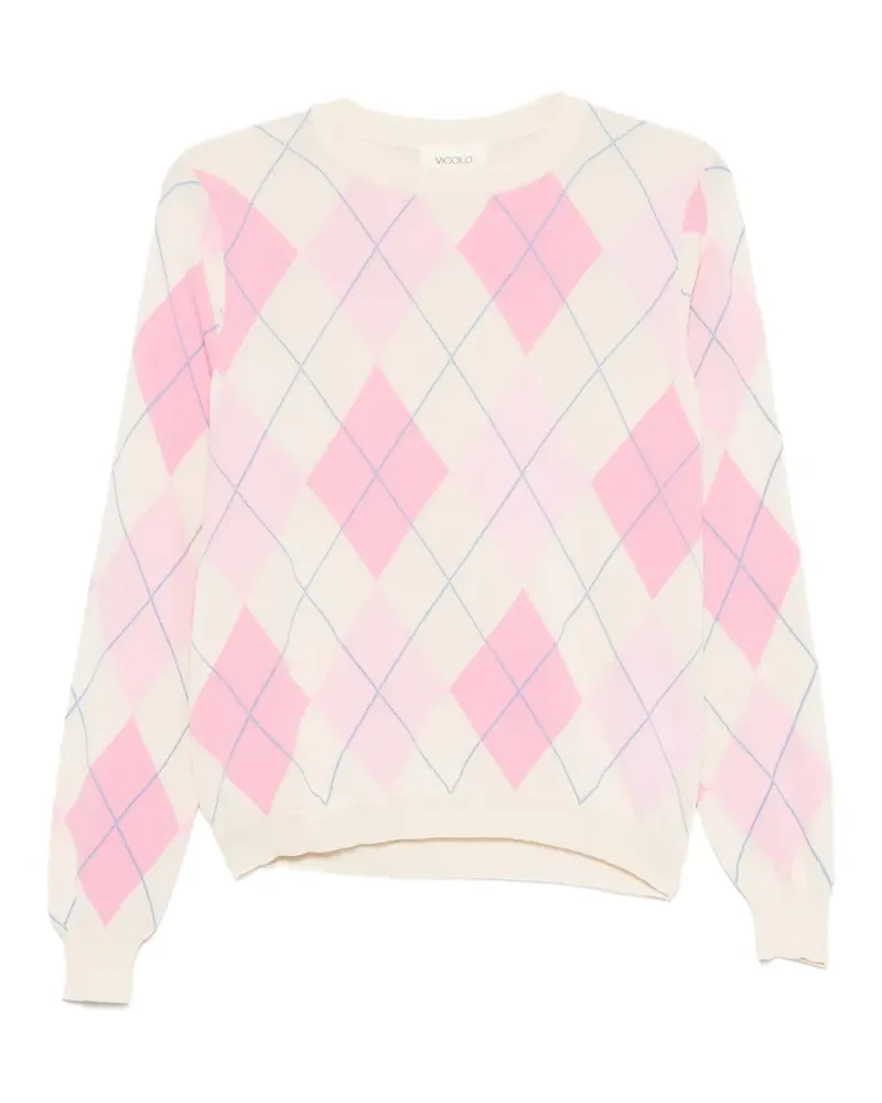 VICOLO argyle-pattern sweater - Nude Nude