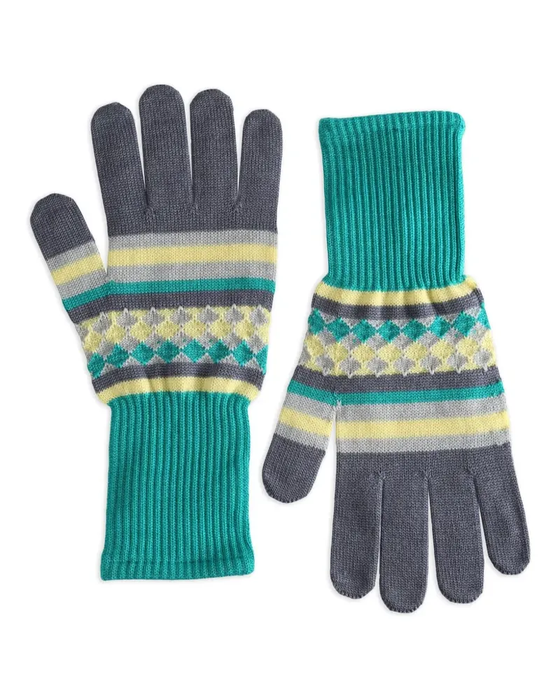 Asics Aquifolia Handschuhe mit Streifendetail - Grau Grau