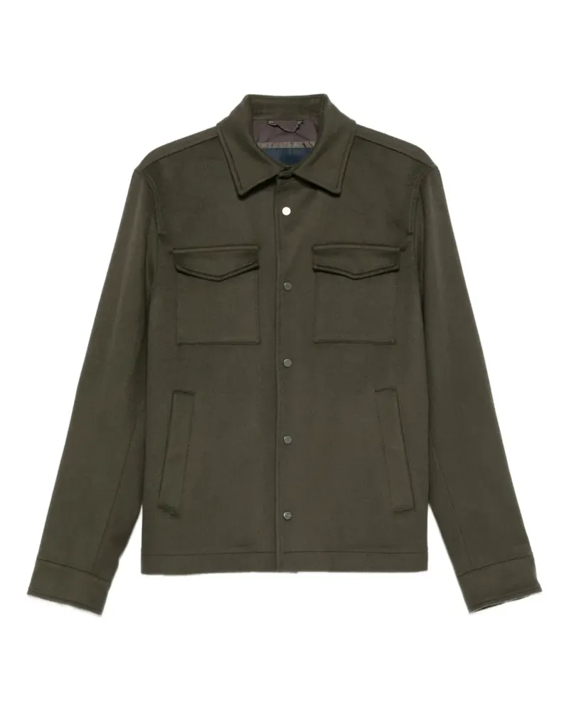 Herno Geknöpfte Jacke mit Brusttasche - Grün Grün