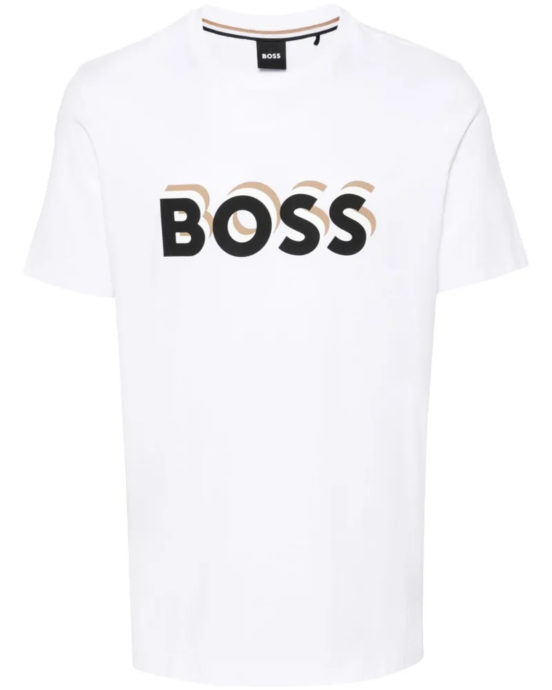 HUGO BOSS T-Shirt mit Logo-Print - Weiß Weiß