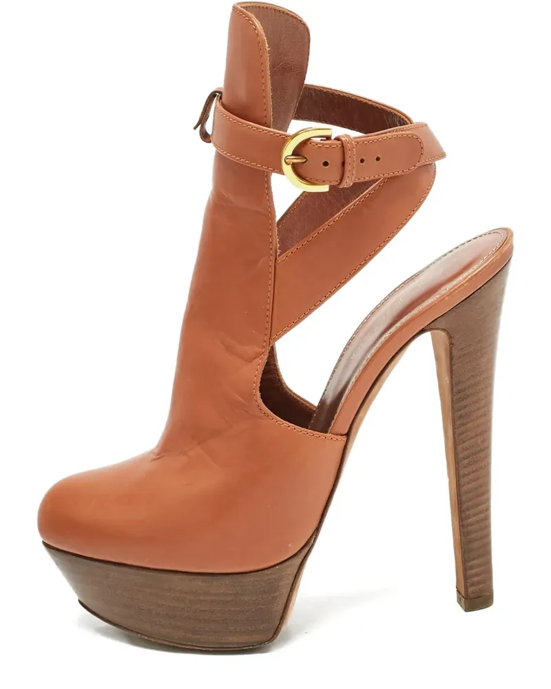 Sergio Rossi cross-strap platform heeled pumps - Braun Braun