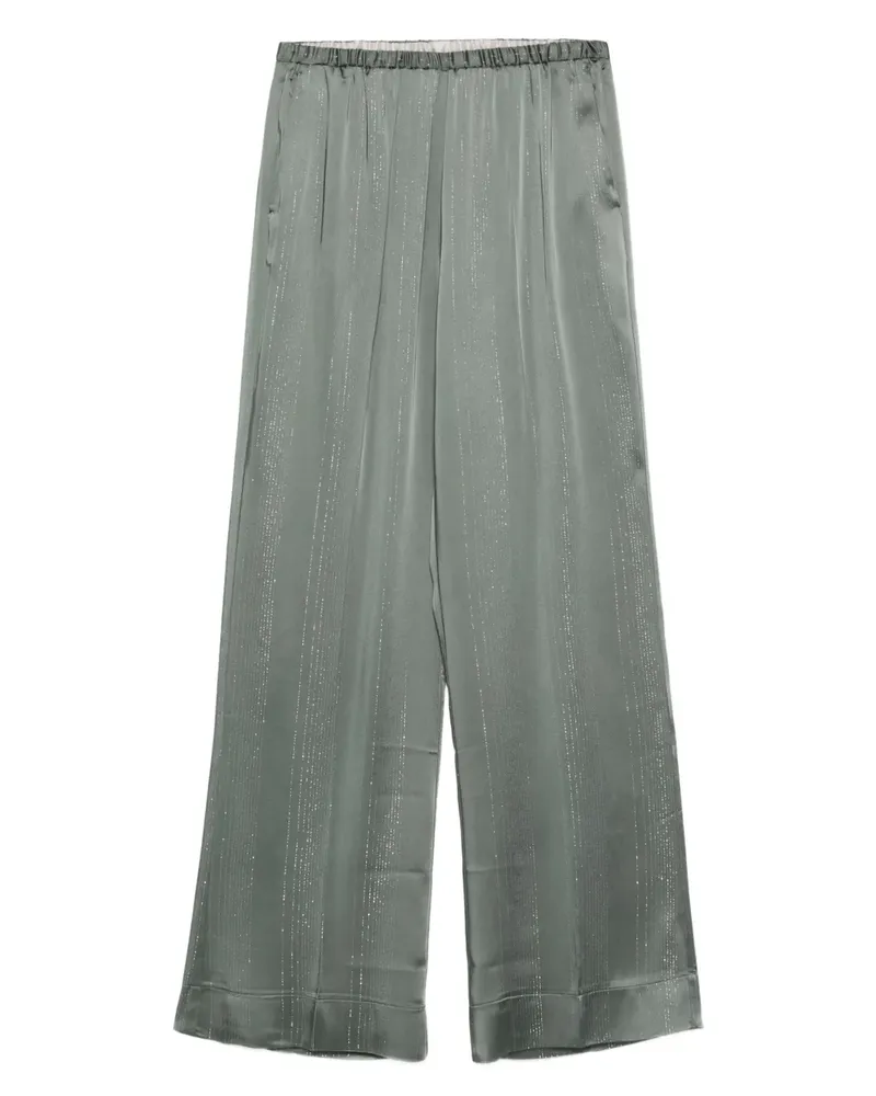 forte_forte Hose mit Lurex-Detail - Grün Grün