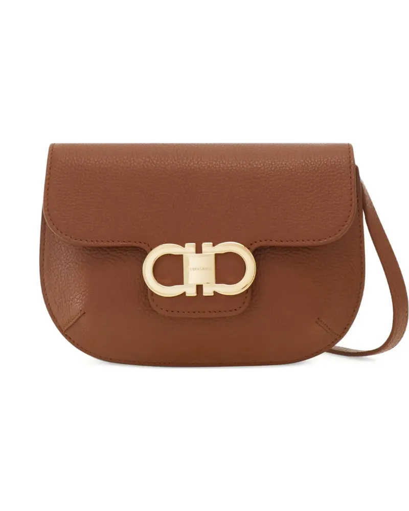 Ferragamo Gancio Mini-Tasche mit Schnalle - Braun Braun